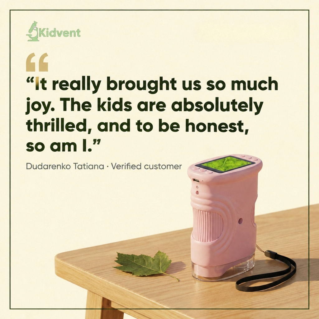 Customer review of the Kidvent microscope