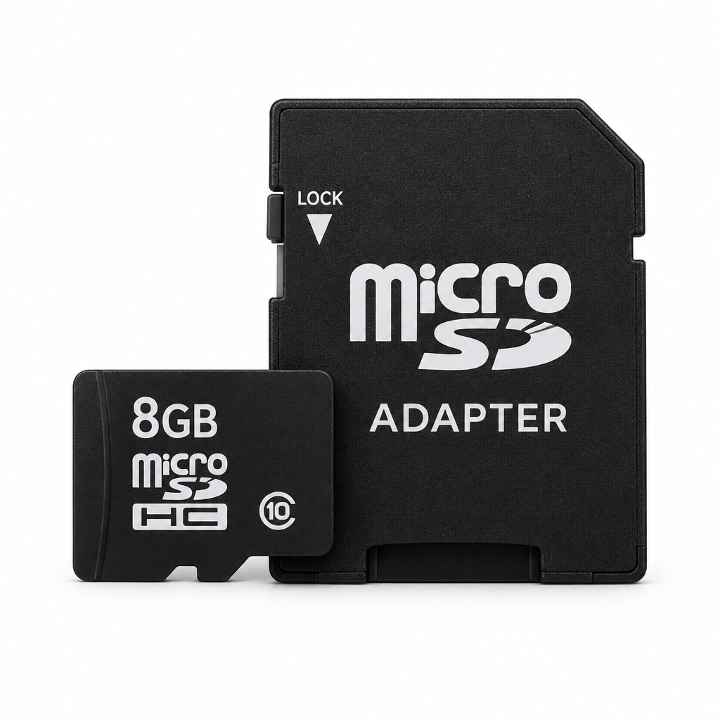 8GB micro SD memory card with adapter